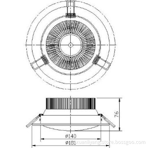 9W LED downlight